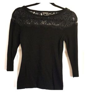 Express Size XS Black Knit Top
